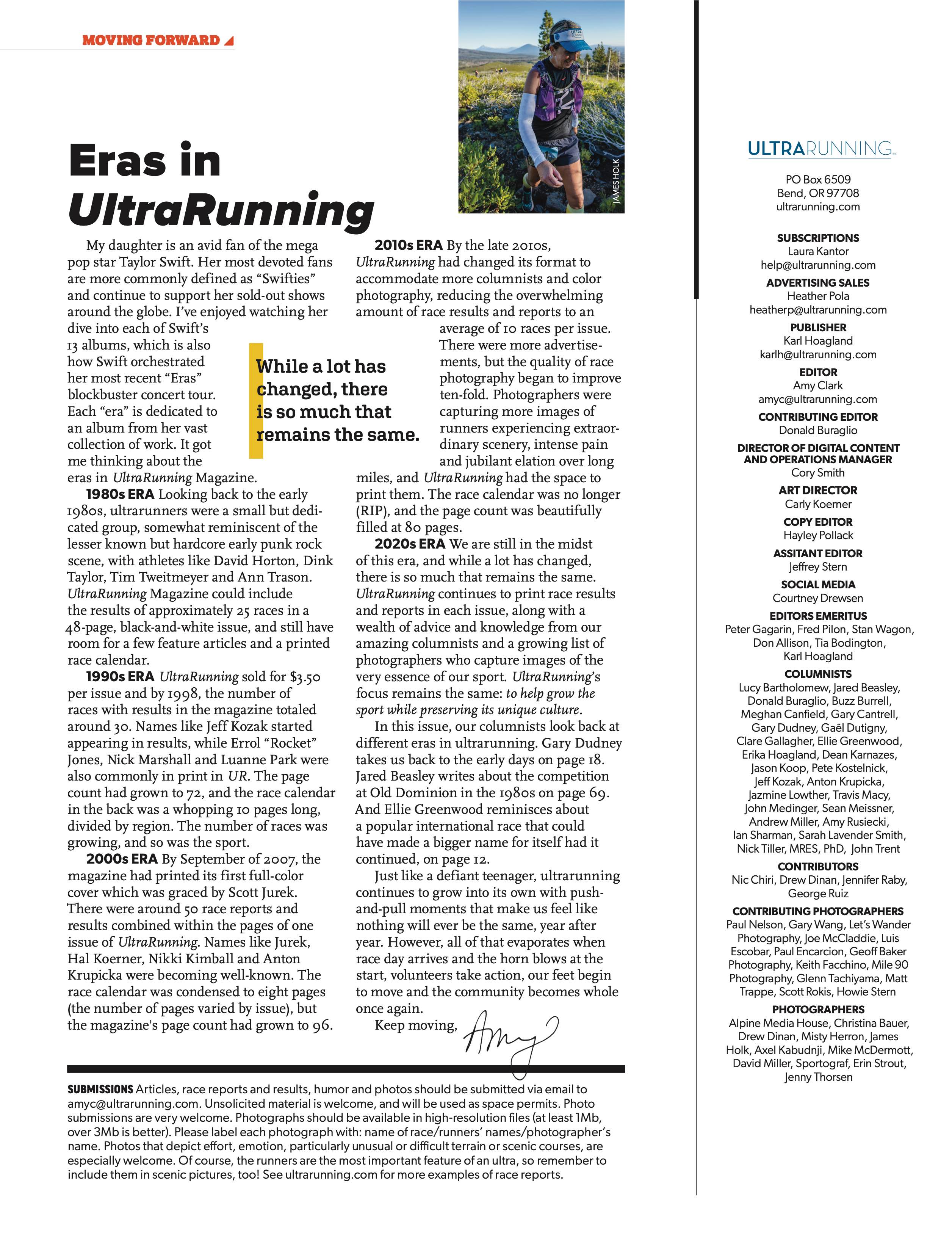 Eras In UltraRunning
